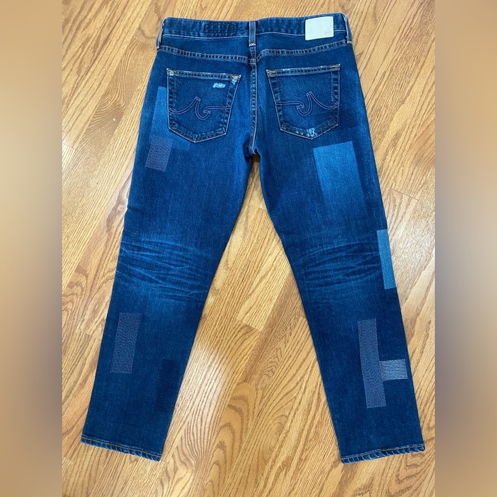 AG dark denim Patchwork Jeans